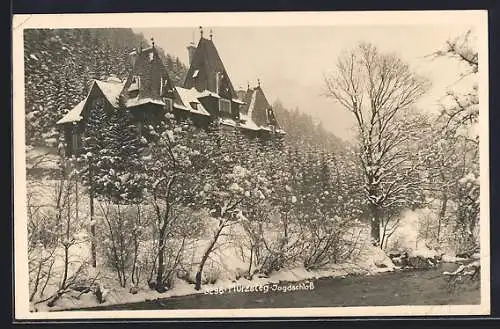 AK Mürzsteg, Jagdschloss im Schnee