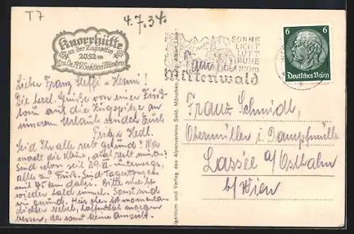 AK Knorrhütte, Ansicht vom Berghang aus