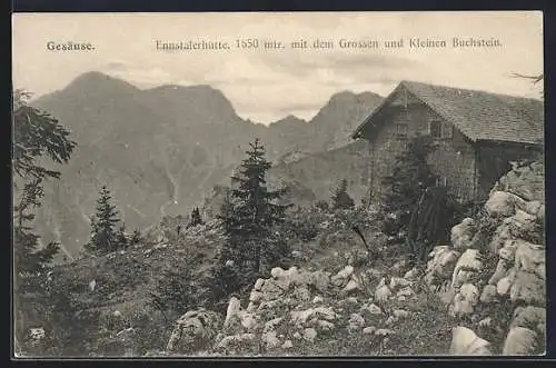 AK Ennstalerhütte, Berghütte im Gesäuse mit dem Grossen und Kleinen Buchstein