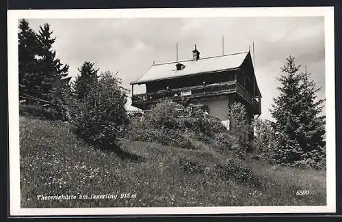 AK Theresiahütte am Jauerling, Ansicht von der Wiese aus