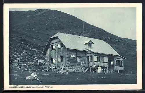 AK Millstätterhütte am Törl, Blick den Berg hinauf