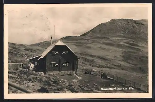 AK Millstätterhütte am Törl, Blick den Hang entlang