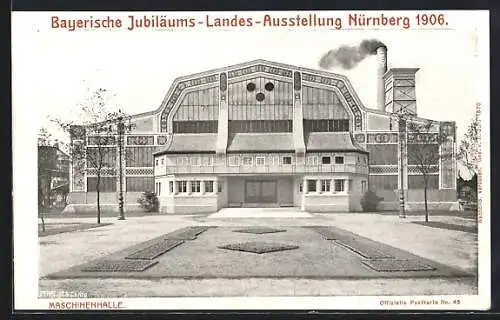 AK Nürnberg, Bayerische Landes-Ausstellung 1906, Maschinenhalle