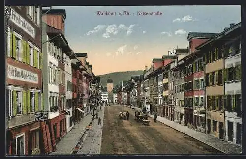 AK Waldshut a. Rh., Blick in die Kaiserstrasse