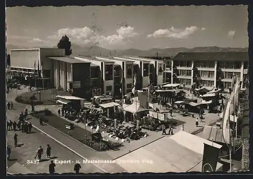 AK Dornbirn /Vlbg., Export- und Mustermesse 1957, Freigelände