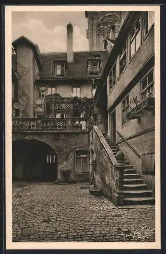 AK Würzburg, Hof zum roten Rösslein, Neubaustrasse 36