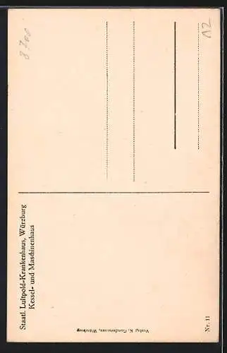 AK Würzburg, Staatl. Luitpold-Krankenhaus, Kessel- und Maschinenhaus
