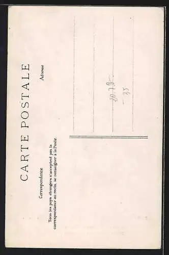 AK Napoleon fasst an den Busen der schönen Frau