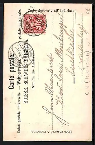 AK Winterthur, Blick auf die Stadtkirche