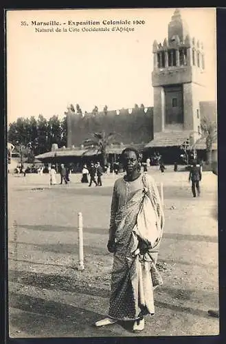 AK Marseille, Exposition coloniale 1906, Naturel de la Cote Occidentale d` Afrique