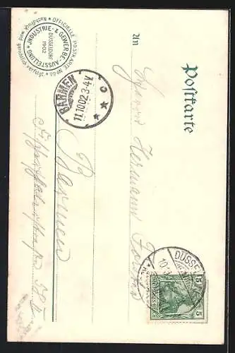 AK Düsseldorf, Industrie & Gewerbe-Ausstellung 1902, Nubisches Dorf