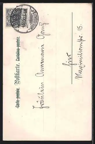 Künstler-AK H. Schubert: Gar nicht, Weinende Frau, Gänseblumen, Jugendstil