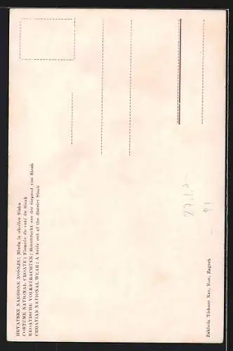 AK Frau in Brauttracht aus der Gegend von Sisak