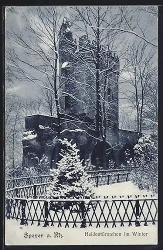 AK Speyer a. Rh., Heidentürmchen im Winter