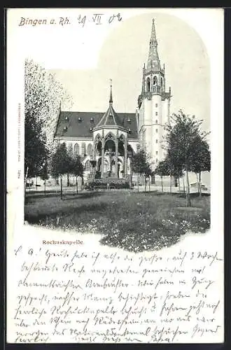 AK Bingen a. Rh., Feldpartie an der Rochuskapelle