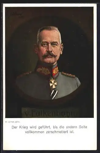 AK Portrait General von Falkenhayn