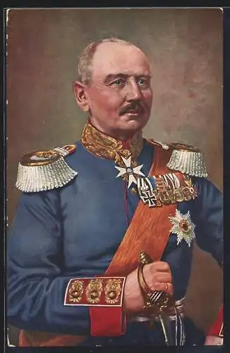 AK Generaloberst von Kluck, Portrait in Uniform mit Epauletten