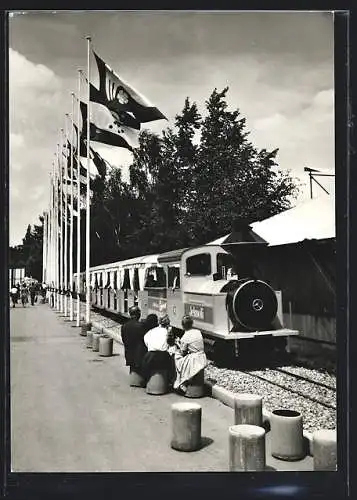 AK Zürich, SAFFA-Ausstellung 1958, Ausstellungs-Kleinbahn