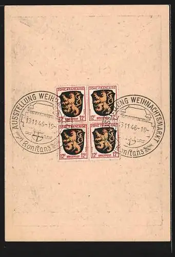 AK Konstanz, Ausstellung Weihnachtsmarkt 1946, Konzilgebäude, Engel