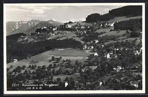 AK Walzenhausen, Teilansicht mit Vorarlberge