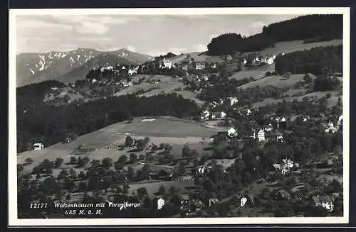 AK Walzenhausen, Teilansicht mit Vorarlberge