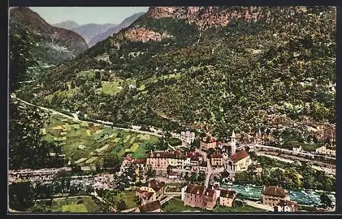 AK Bignasco /Valle Maggia, Teilansicht mit Kirche