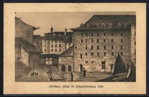 Künstler-AK Alt-Bern, Altes St. Johanniterhaus