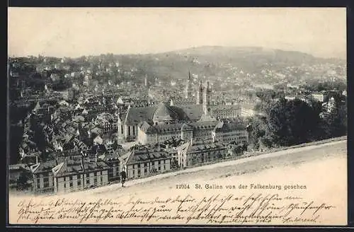 AK St. Gallen, Teilansicht von der Falkenburg gesehen