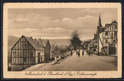 AK Mudersbach / Sieg, Blick in die Coblenzerstrasse