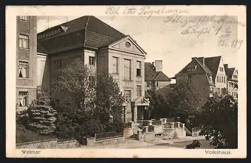 AK Weimar / Thüringen, Volkshaus