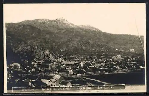 AK Cettigne, Blick zum Berg