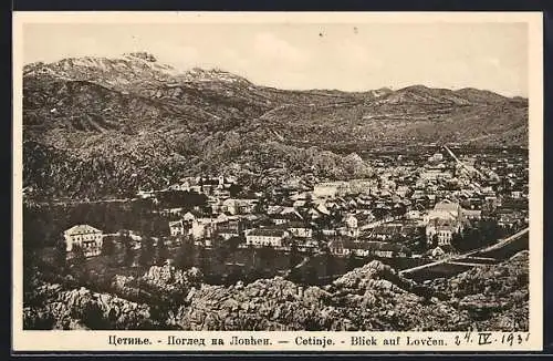 AK Cetinje, Blick auf Lovcen