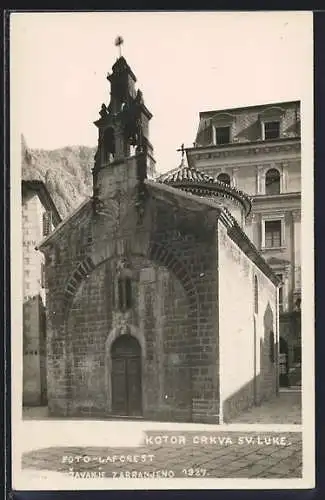 AK Kotor / Cattaro, Crkva Sv. Luke, 1927, Ortspartie mit Kirche