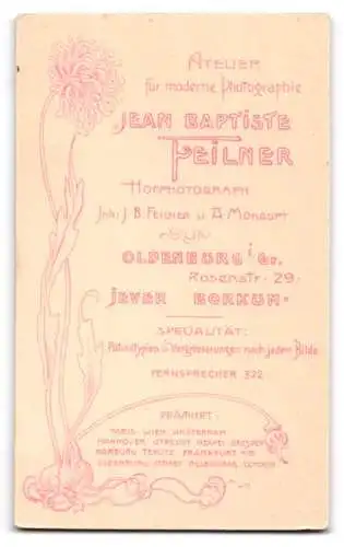 Fotografie Jean Baptiste Feilner, Oldenburg, Rosenstr. 29, Porträt einer jungen Frau