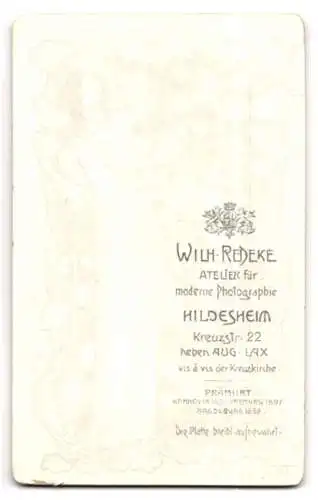 Fotografie Wilh. Redeke, Hildesheim, Kreuzstr. 22, Porträt einer Frau im eleganten Kleid