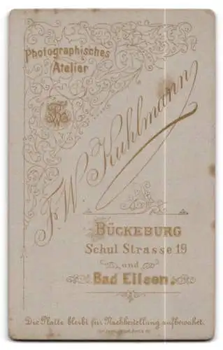 Fotografie F.W. Kuhlmann, Bückeburg, Schulstrasse 19, Porträt eines älteren Herrn