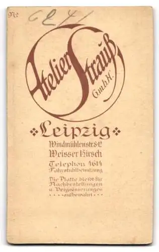Fotografie Atelier Strauss, Leipzig, Windmühlenstr. 8-12, Porträt einer jungen Frau