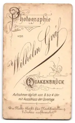 Fotografie Wilhelm Gräf, Quakenbrück, Porträt einer jungen Frau
