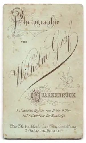 Fotografie Wilhelm Gräf, Quakenbrück, Porträt einer jungen Frau