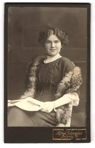 Fotografie Alfred Schwiebus, Leisnig, Frau in eleganter Pose