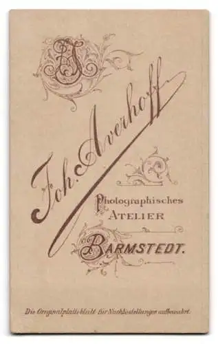 Fotografie Joh. Averhoff, Barmstedt, Kleines Mädchen in kariertem Kleid