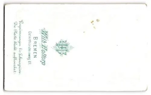 Fotografie Wilh. Holtorp, Bremen, Osterthorsteinweg 61, Paar in feiner Kleidung