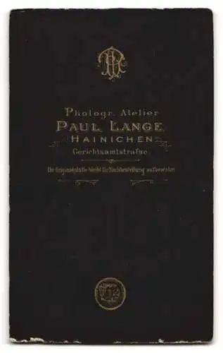 Fotografie Paul Lange, Hainichen, Gerichtsamtstrasse, Eine Dame mit Blumenstrauss