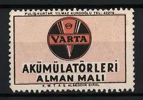 Reklamemarke Varta Akkumulatoren, Varta-Logo