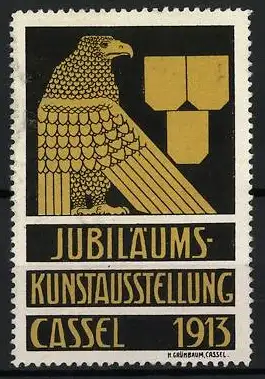 Reklamemarke Cassel, Jubiläums-Kunstausstellung, Adler, 1913