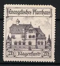 Reklamemarke Klagenfurt, Evangelisches Pfarrhaus, Gebäudeillustration