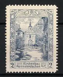 Reklamemarke Herrnskretschen, Kirchenbau, Kirche im Tal