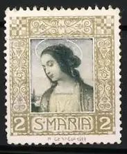 Reklamemarke S. Maria, Heiligenbildnis