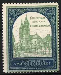 Reklamemarke Nyíregyháza, Gör. Kath. Hitközségi Templom, Kirche