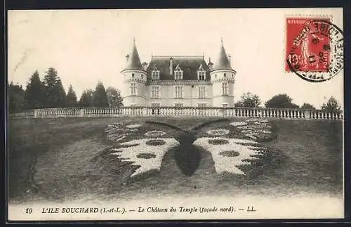 AK L`Île-Bouchard, Le Château du Temple, facade nord